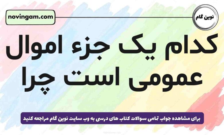 کدام یک جزء اموال عمومی است چرا